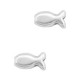 DQ metal bead Fish Antique silver