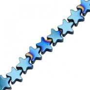 Hematite beads Star 4mm Dynamic blue