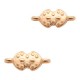 DQ metal connector / charm 13x5mm Rosegold