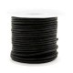 Round DQ leather cord 2mm Black