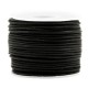 Round DQ leather cord 1mm Black