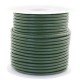 Round DQ leather cord 3mm Army green metallic